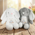 Personalizado lindo conejo pollito huevo de Pascua diseño peluche conejito juguete con nombre feliz Pascua regalo para niños bebés
