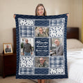 Foto personalizada Mensaje Confort Plaid Suave manta con nombre Decoración para el hogar Memorial Simpatía Regalo para amigos de la familia