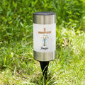 Personalizada Nacimiento Flor Ramo Cruz Impermeable Solar Luz de Jardín con Nombre Desmontable Jardín Iglesia Decoración Bautizo Cumpleaños Regalo para Cristiano
