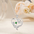 Personalizada delicadeza Madre e Hija Corazón Zircon Collar con piedra de nacimiento Día de la Madre Aniversario Cumpleaños Regalo para las mujeres