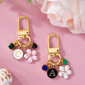 Personalizada Flor Encanto Inicial Corazón Piedra de nacimiento Llavero Bolsa Accesorios Navidad Cumpleaños Regalo para las mujeres