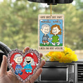 Personalizado Romántico Caricatura Pareja Acrílico Ornamento con Nombre Decoración del coche Día de San Valentín Aniversario Regalo para Parejas