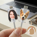 Juego de 2 protectores de cable acrílicos para iPhone Type-C Phone Accessory Regalo de cumpleaños para familiares y amigos