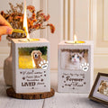 Portavelas de madera personalizado con foto de mascota con nombre y texto Regalo de condolencia para dueño de mascota por pérdida de mascota