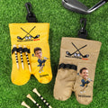 Palo de golf personalizado Cara de personaje de dibujos animados Bolsa para pelotas de golf con nombre Accesorios de golf Regalo de cumpleaños para los amantes del golf