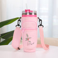 Personalizado a prueba de agua del nacimiento de la flor del nombre de la botella de agua bolsa de transporte Tumbler Accesorios para 40 oz Stanley regalo de cumpleaños para los amigos de la familia