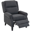 Teddy Fleece Recliner Chair with Extended Leg Rest for Home, Living Room, Charcoal Grey