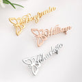Elegante alfiler de solapa de mariposa personalizada con el nombre de compromiso de regalo de boda para la novia novio damas de honor padrinos de boda