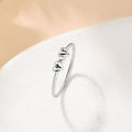 Personalizado Múltiples Corazones Letra Anillo de Plata Joyería Dainty Cumpleaños Día de San Valentín Aniversario Regalo para Novia Esposa Hermana
