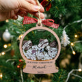 Ornamento de madera personalizado "Nuestra primera Navidad de casados" con nombre y fecha Decoración para el hogar Regalo de Navidad para parejas