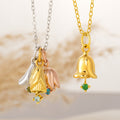 Personalizado 1-6 Nacimiento Flores Collar con piedra de nacimiento Charms Dainty Familia Joyería Cumpleaños Aniversario Día de la Madre de regalo para las mujeres