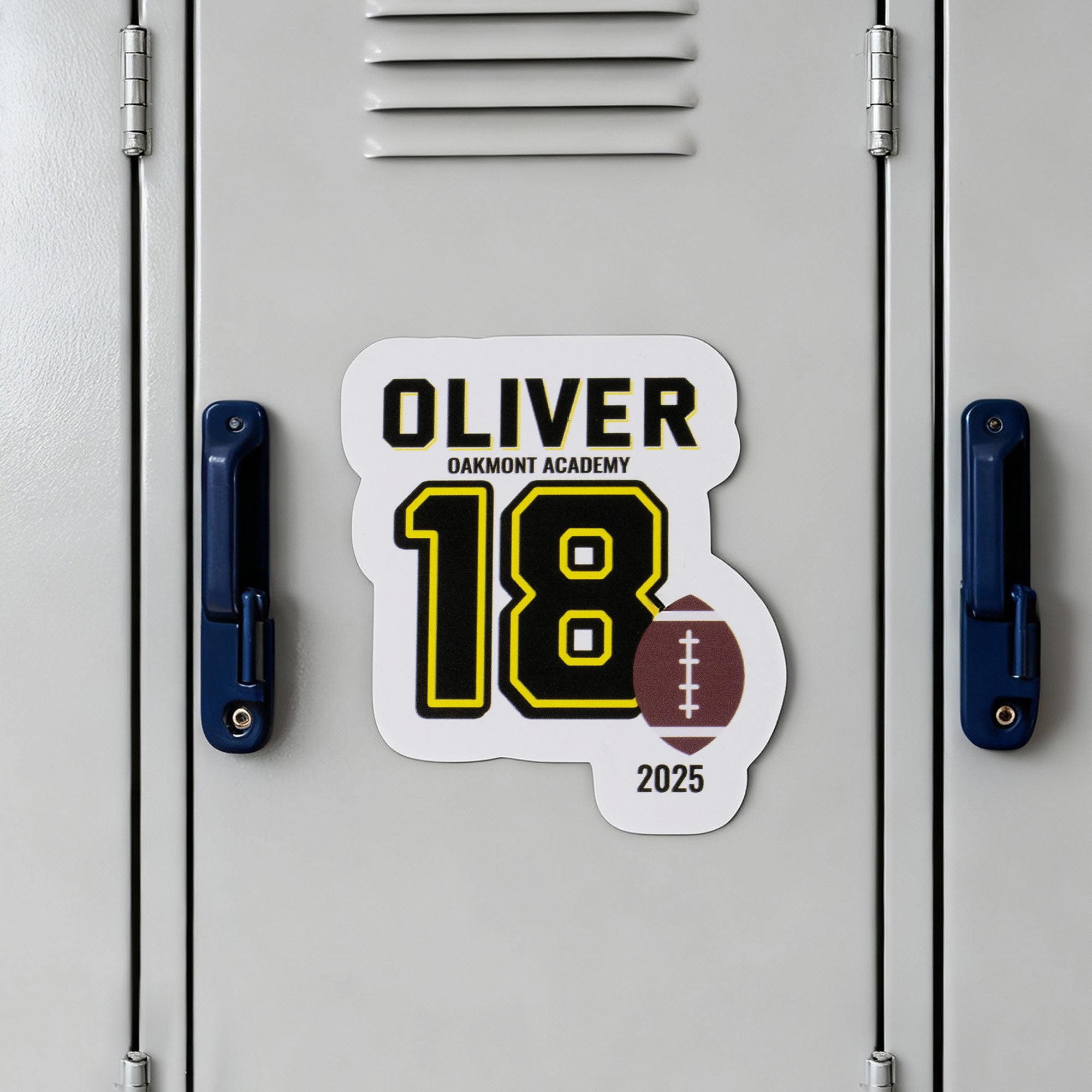 Personalizado Multicolor Natación Hockey Número Nombre Juego de 2 Imán Signo Espíritu Deportivo Armario Nevera Coche Decoración Equipo Regalo para Jugadores