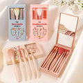 Personalizado 1-12 Nacimiento Flores Nombres Cepillo de Maquillaje Set con 5 Pcs Cepillos y Espejo Accesorios de Viaje Día de la Madre Regalo para Mamá Abuela