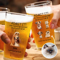 Vaso de cerveza personalizado Admit It Life Would Be Boring Without Me 1-4 Cartoon Pets 16 oz Pint Beer Glass with Names Birthday Housewarming Gift for Pet Lover