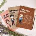 Personalizada Diferencia Maker Cartoon Teacher Character A5 PU Cuaderno de cuero con nombre Día del Maestro Regalo de cumpleaños para el profesor