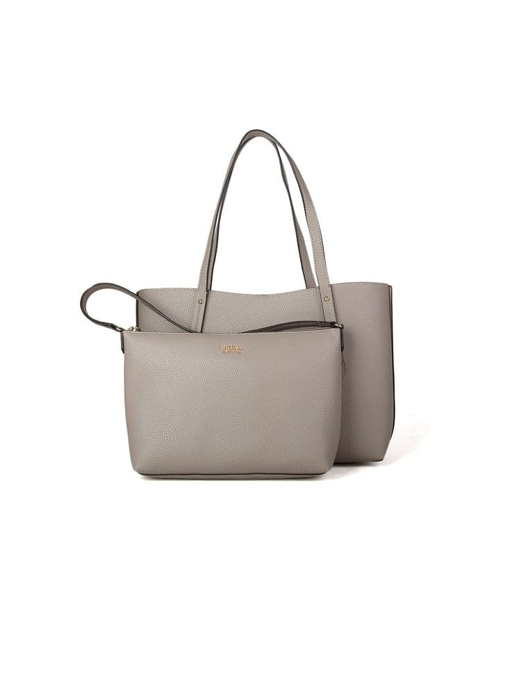 Guess Polyurethane Tote Bag — Gray