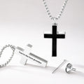 Personalizado 1-3 Lados Texto Urna Cruz Collar Cremación Simpatía Memorial Regalo para Mujeres Hombres