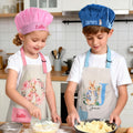 Guirnalda personalizada Lindo nombre de Peter Rabbit Delantal para niños Set de gorro de chef con bolsa de almacenamiento y bolsillo frontal Horneado Pascua Día del Niño Regalo para niños