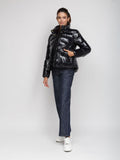 Chaqueta de plumas Pinko acolchada de poliamida — Negra