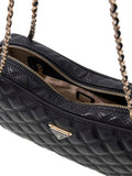 Bolso de hombro Guess de poliuretano acolchado — Negro