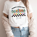 Borrador de lápiz personalizado 100% algodón suave Crewneck Maestro camiseta con nombre y texto de vuelta a la escuela Apreciación de regalo para el maestro
