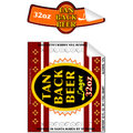 Tan Back Beer Single Self Adhesive Label - License and Royalty Free for Film Use By Prop Money Inc.