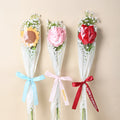 Personalizada Girasol Rosa Siempreviva Corchet Flores con Cinta de Texto Set de 3 Fiesta de Boda Favor Aniversario Regalo para Invitada de Novia
