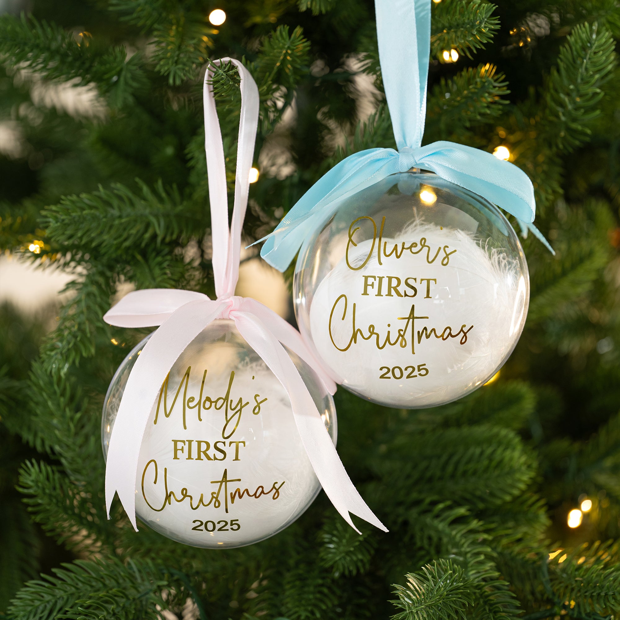 Adorno de Navidad Personalizado con el Nombre del Bebé Decoración del Árbol Regalo de Navidad para Recién Nacidos Bebé Niña Niño