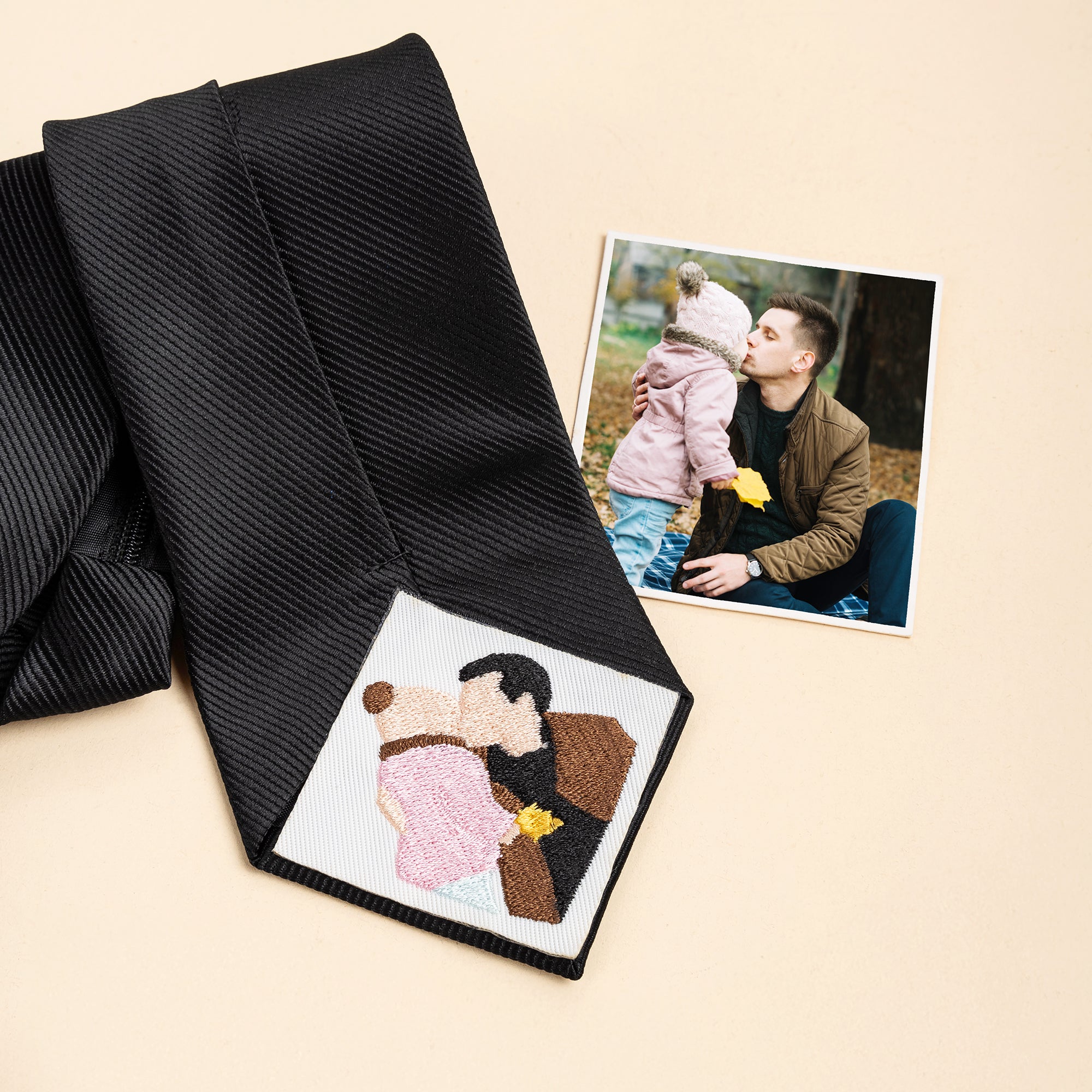 Parche bordado personalizado con foto para corbata Regalo de aniversario de boda para hombres Marido Papá Padrinos de boda