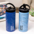 Vaso aislante de acero inoxidable con pajita y nombre del equipo, personalizado 2025 Racing Track Circuit 15 oz Regalo de cumpleaños para los amantes de las carreras