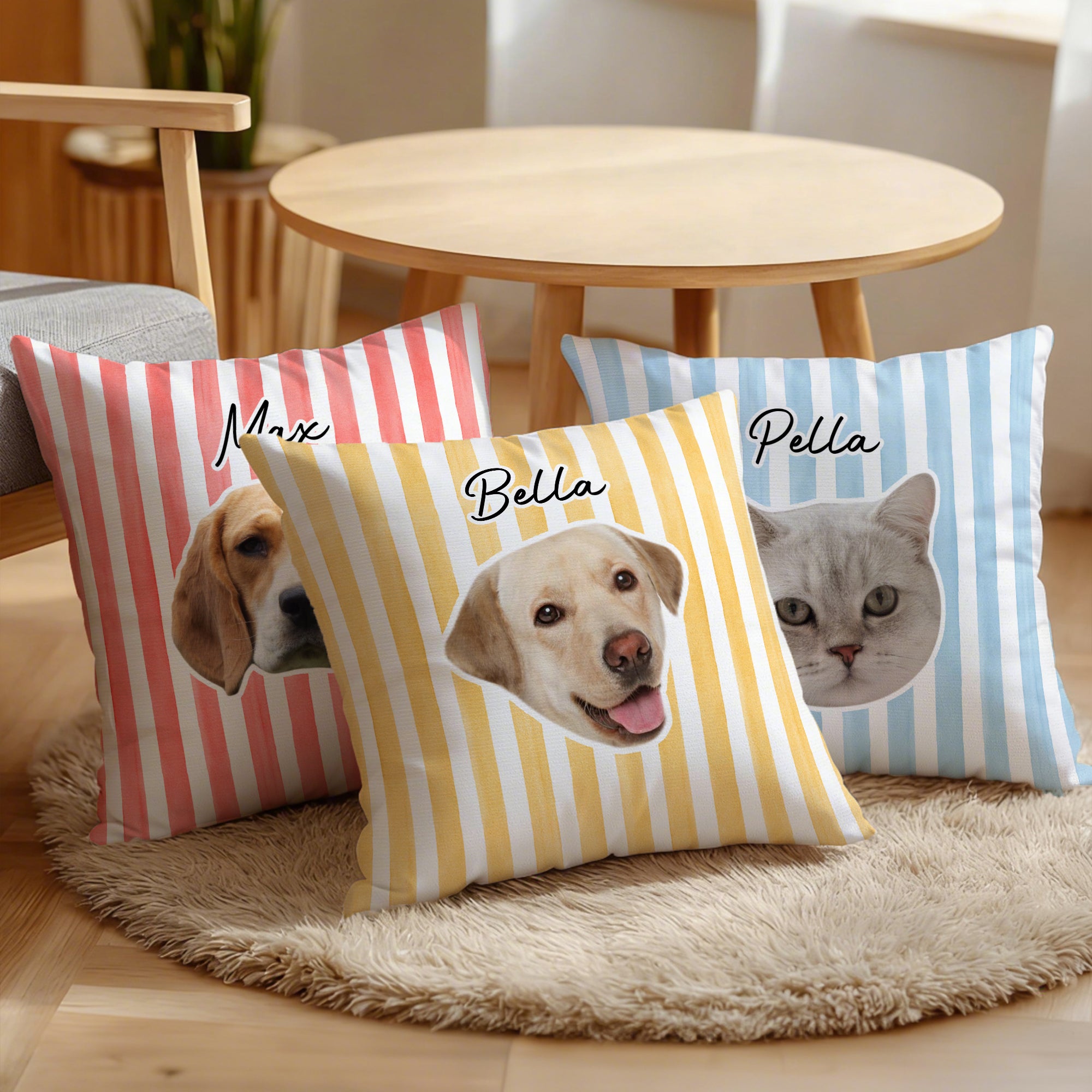 Almohada blanda personalizada con nombre para uso doméstico Regalo de cumpleaños para los amantes de las mascotas