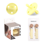 1 Chupete DIAMOND + Pack 2 Chupeteros By Nenina & Co Amarillo