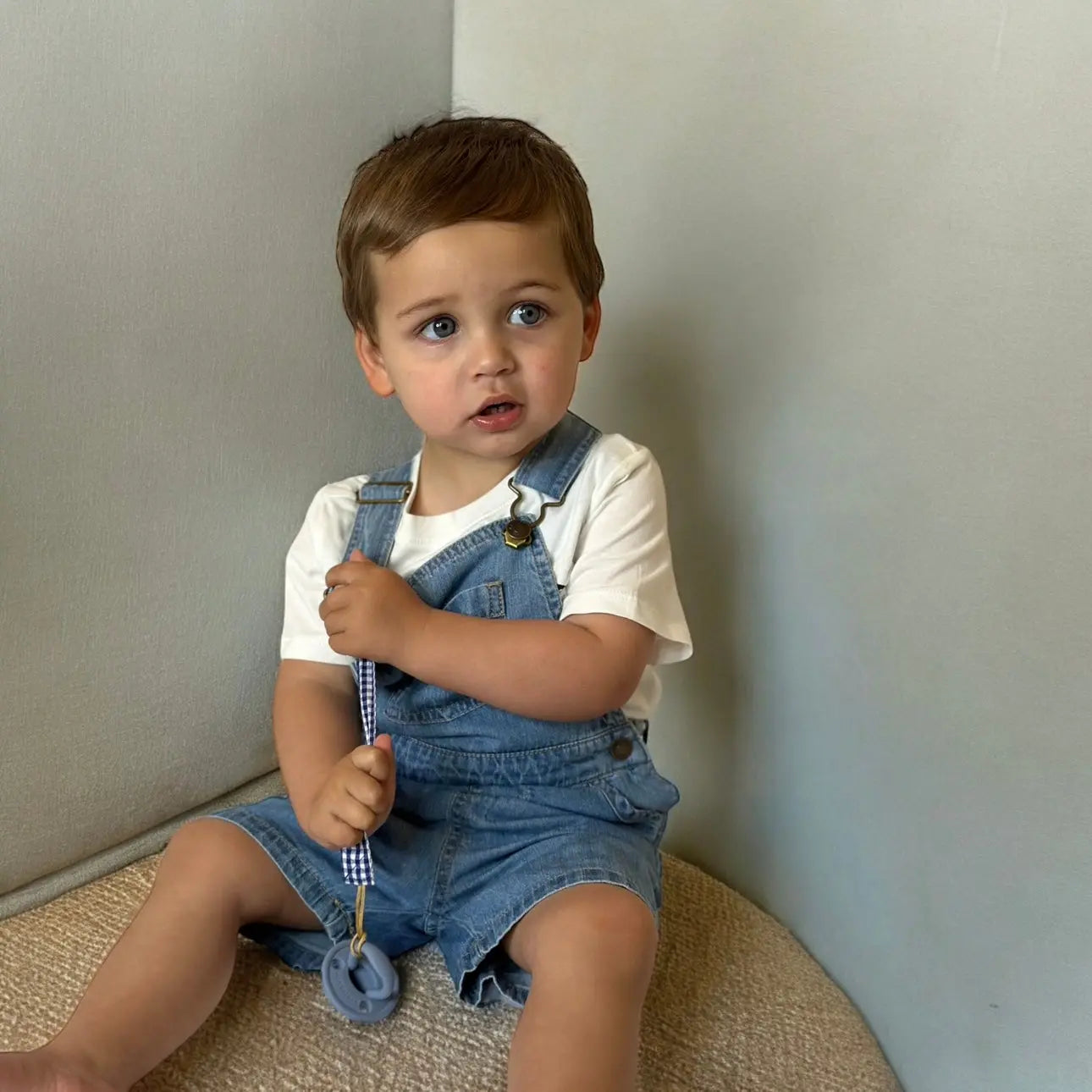 1 Chupete DIAMOND + Pack 2 Chupeteros By Nenina & Co Azul