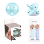 1 Chupete DIAMOND + Pack 2 Chupeteros By Nenina & Co Celeste