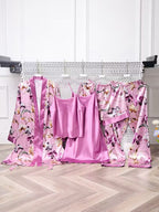 PIJAMA SATÉN 5 PIEZAS - VIOLETA – JARDIN DE RÊVE