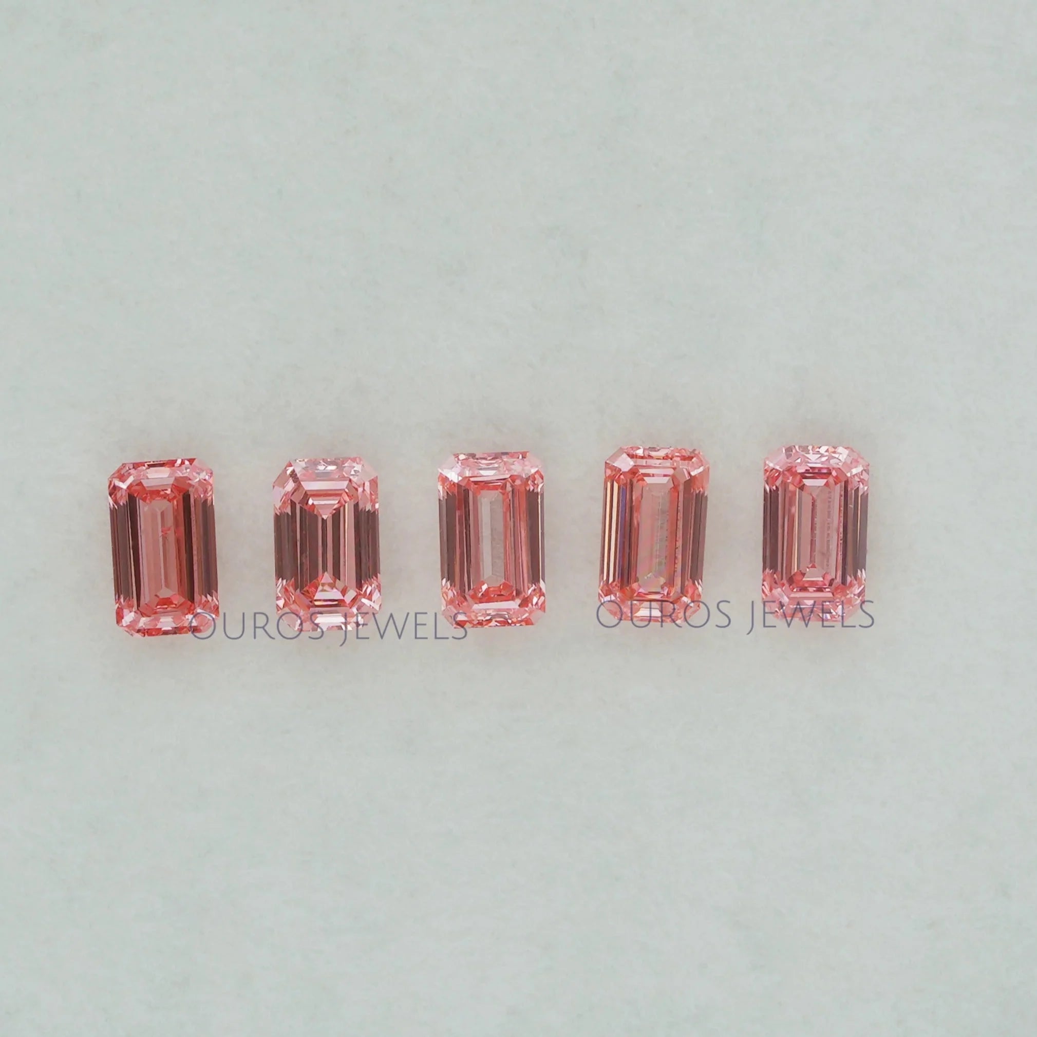 Pink Emerald Cut Lab Grown Diamond