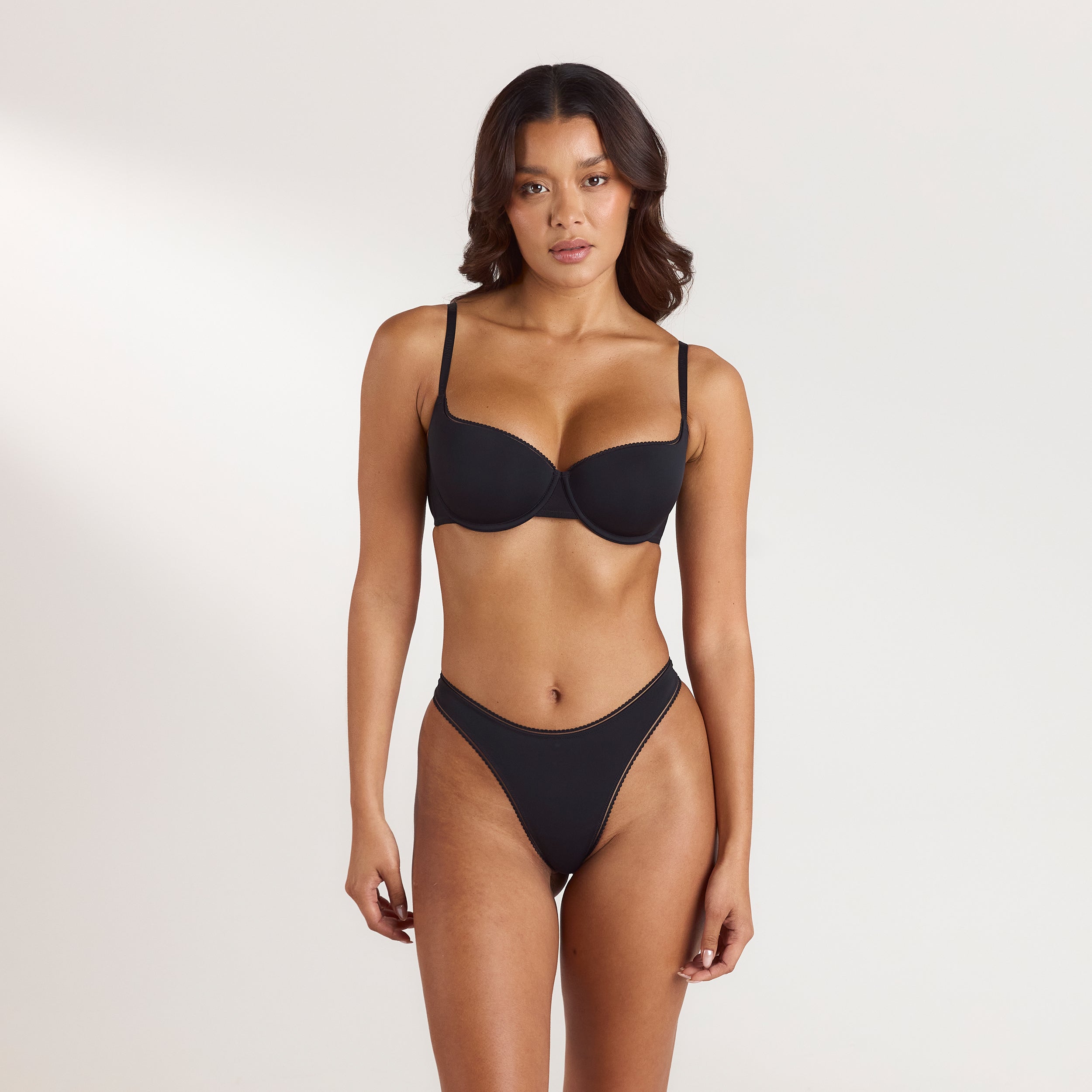 Lounge Underwear Comfort Balconette Bra - Black