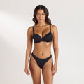 Lounge Underwear Comfort High Push-Up Bra - Black