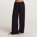 Lounge Underwear Crinkle Pyjama Bottoms - Black