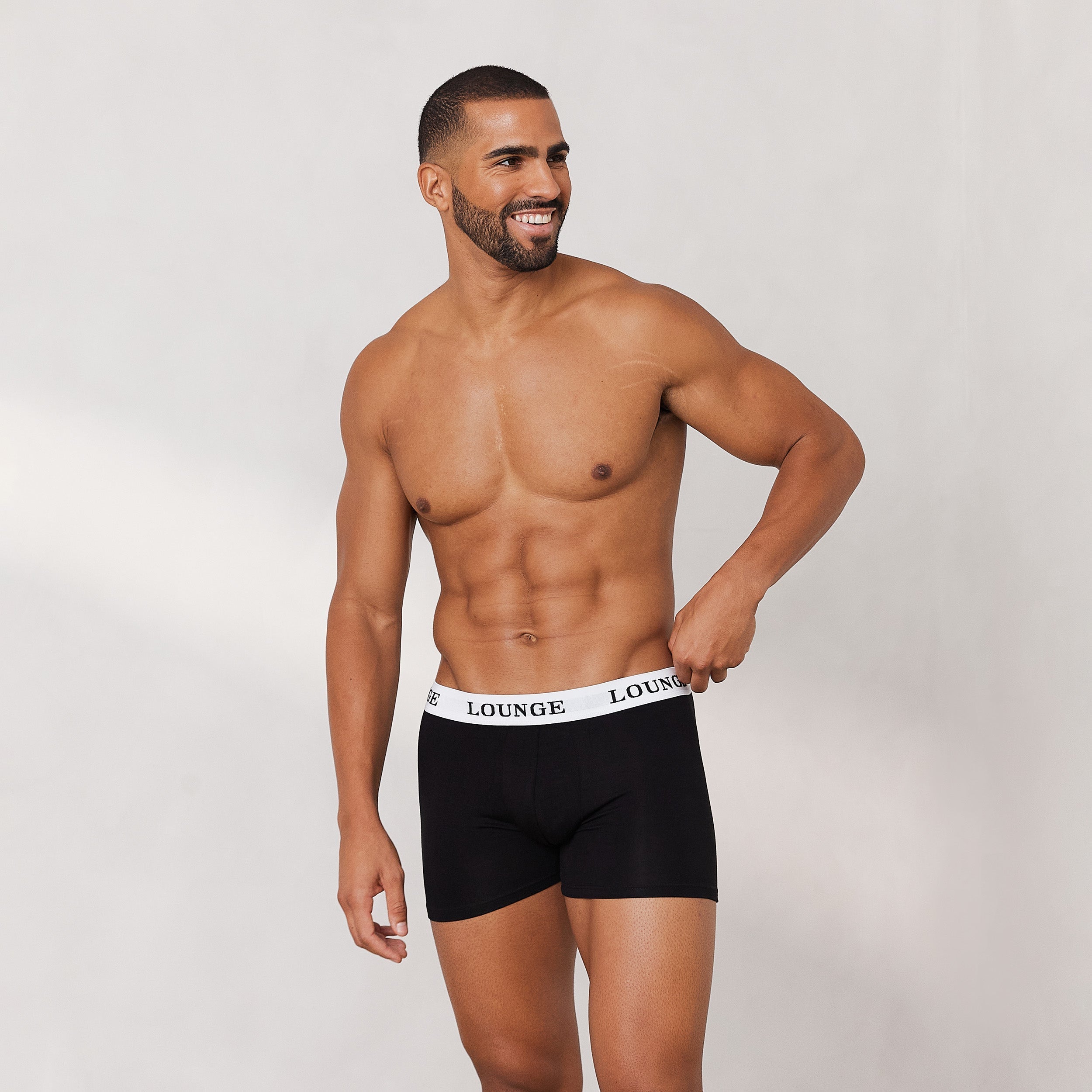 Lounge Underwear Men's Everyday Boxers (3 Pack) - Black