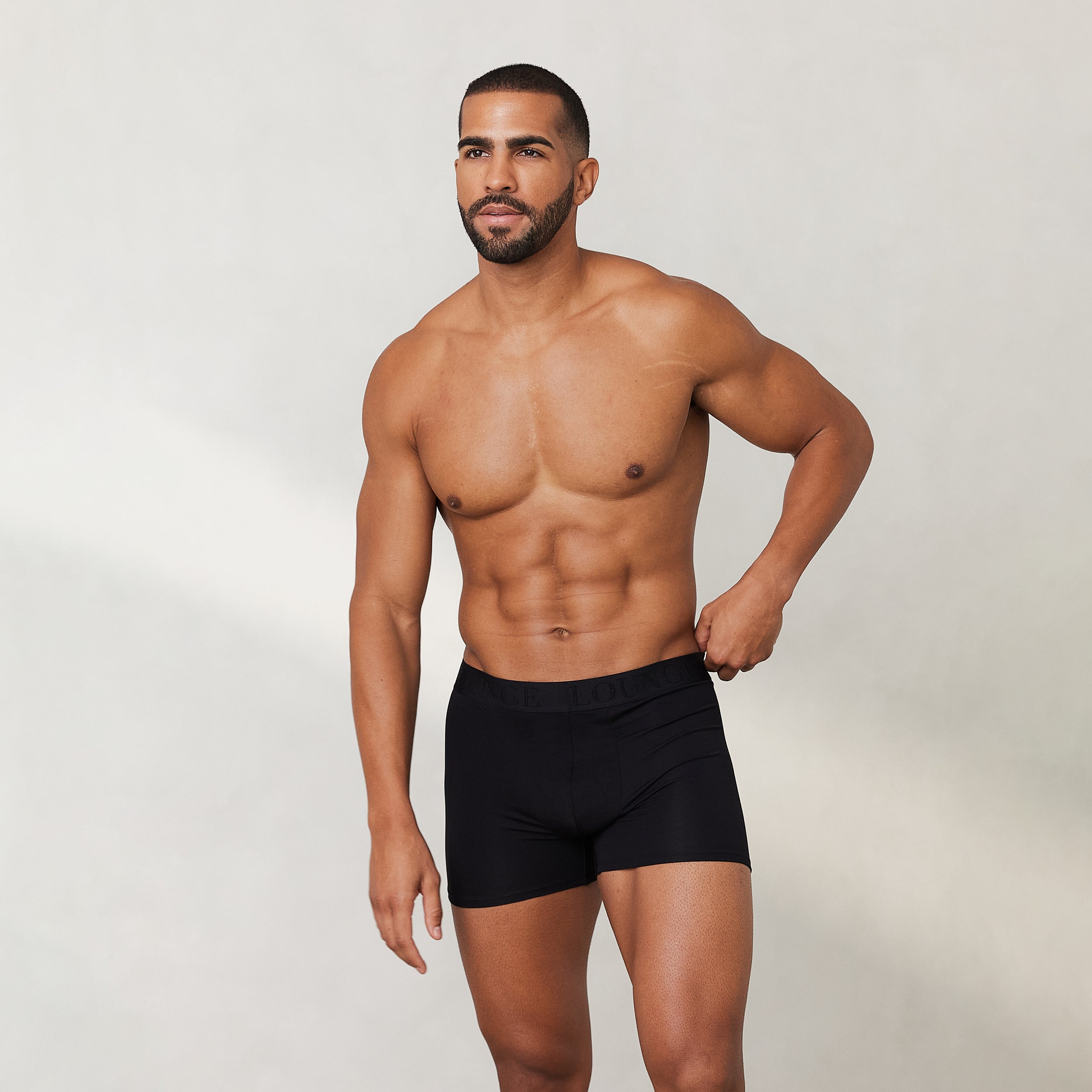 Lounge Underwear Men's Luxe Boxers (3 Pack) - Black