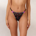 Lounge Underwear Neon G-string - Black & Aqua Blue