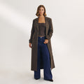 Lounge Underwear Oversized Longline Blazer - Dark Brown