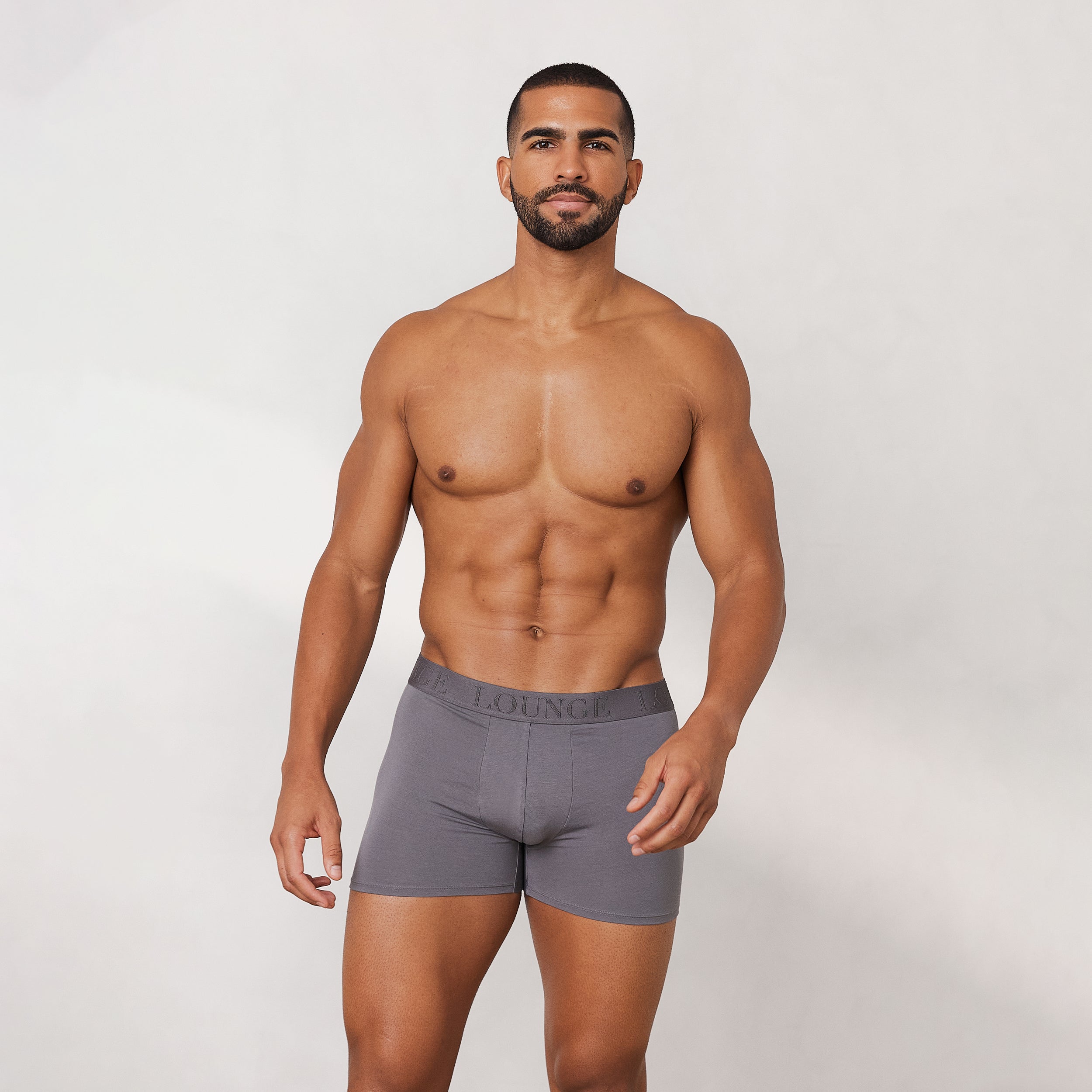Lounge Underwear Men's Luxe Boxers (3 Pack) - Charcoal
