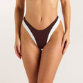 Lounge Underwear Monaco High-Leg Brazilian Bikini Briefs - Chocolate