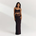 Lounge Underwear Maxi Skirt (Set) - Dark Chocolate