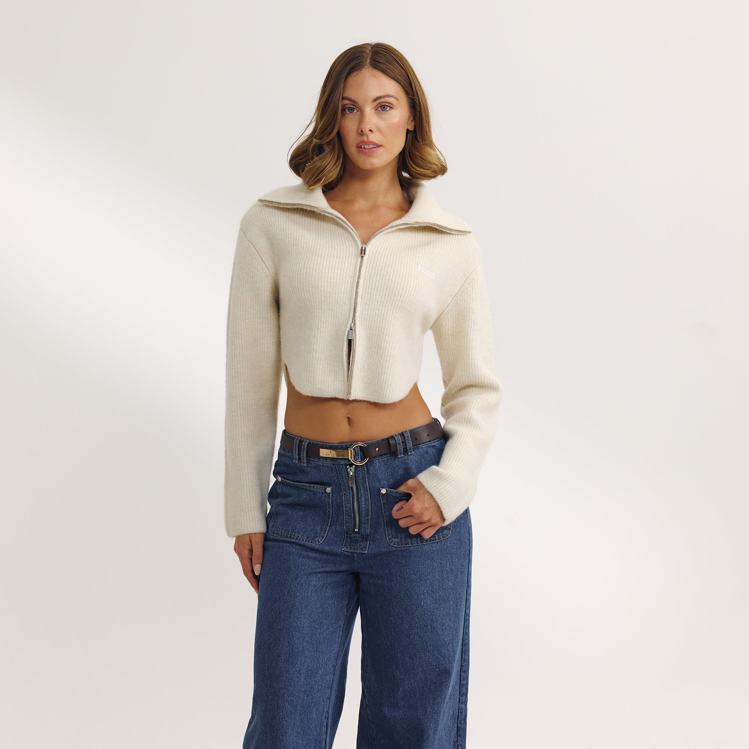 Lounge Underwear Structured Knitted Jacket - Cream