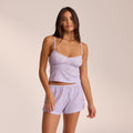 Lounge Underwear Pointelle Cami Pyjama Top - Lilac Floral