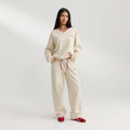 Lounge Underwear V-Neck Jumper - Oat Marl
