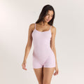 Lounge Underwear Ribbed Strappy Romper - Pink Gingham